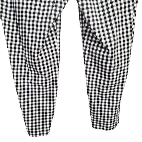 Talbots Size 20W Pants Hampshire Ankle Check Stretch Pockets High Waist Black - Picture 6 of 13